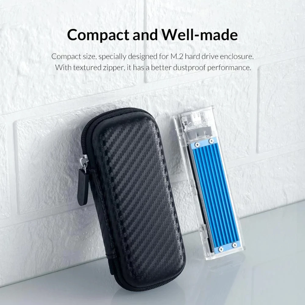 Storage Bag Zipper SSD Case Portable Shockproof External Hard Drive Protector Storage Bag Portable External Hard Drive Pouch