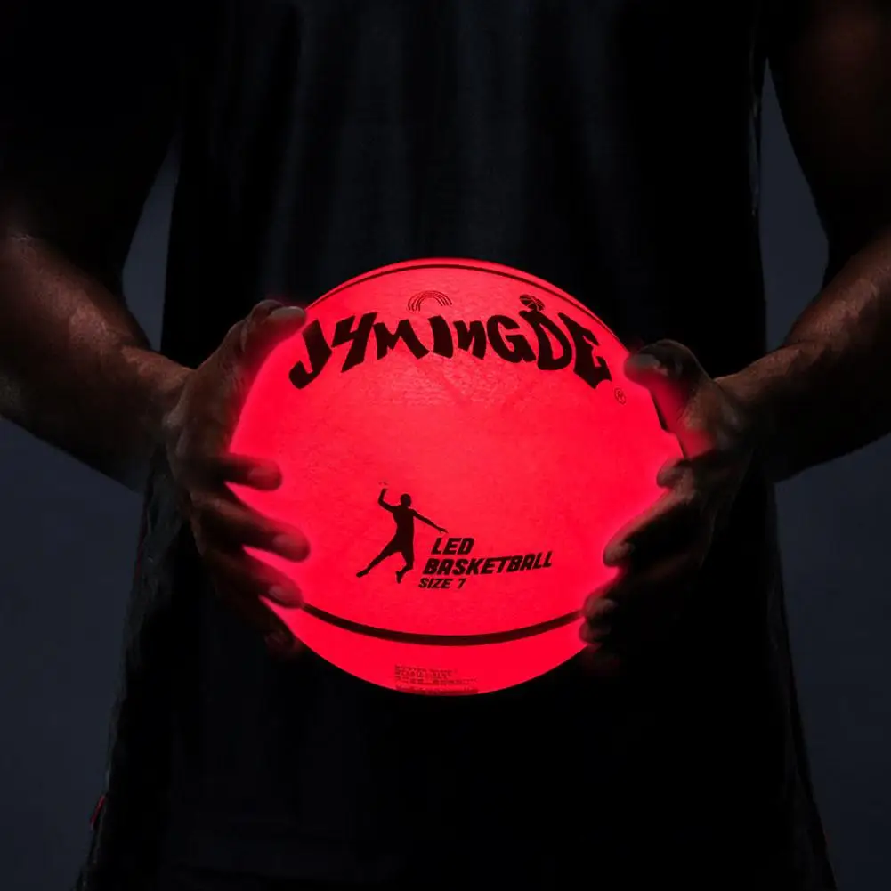 Light Up Basketball High Brightness LED Growing Rubber Basketball for Training Freestyle Performances