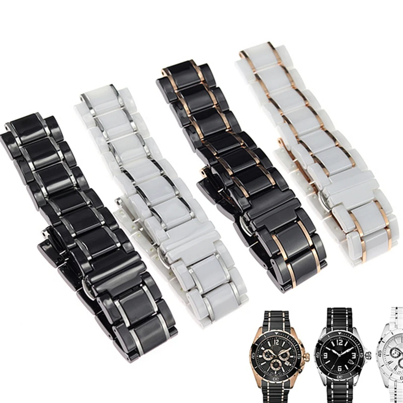 Luxury ceramic strap for GUESS GC ceramic watch bracelet bracelet black white light plus stainless steel ceramic watch band