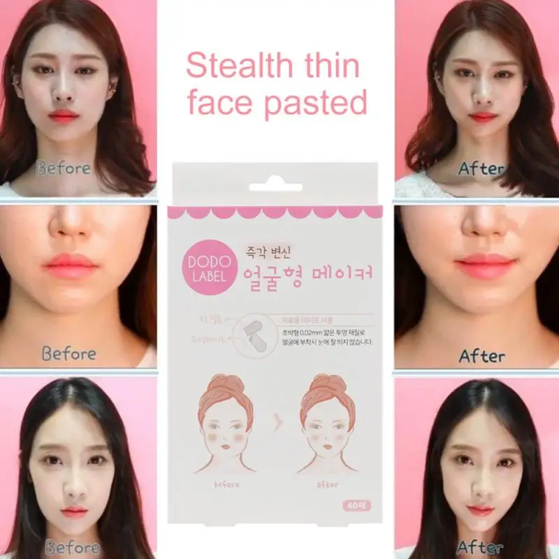 40Pcs/Bag Invisible Thin Face Stickers Facial Line Wrinkle Sagging Skin V-Shape Face Lift Beauty Face Lift Tools