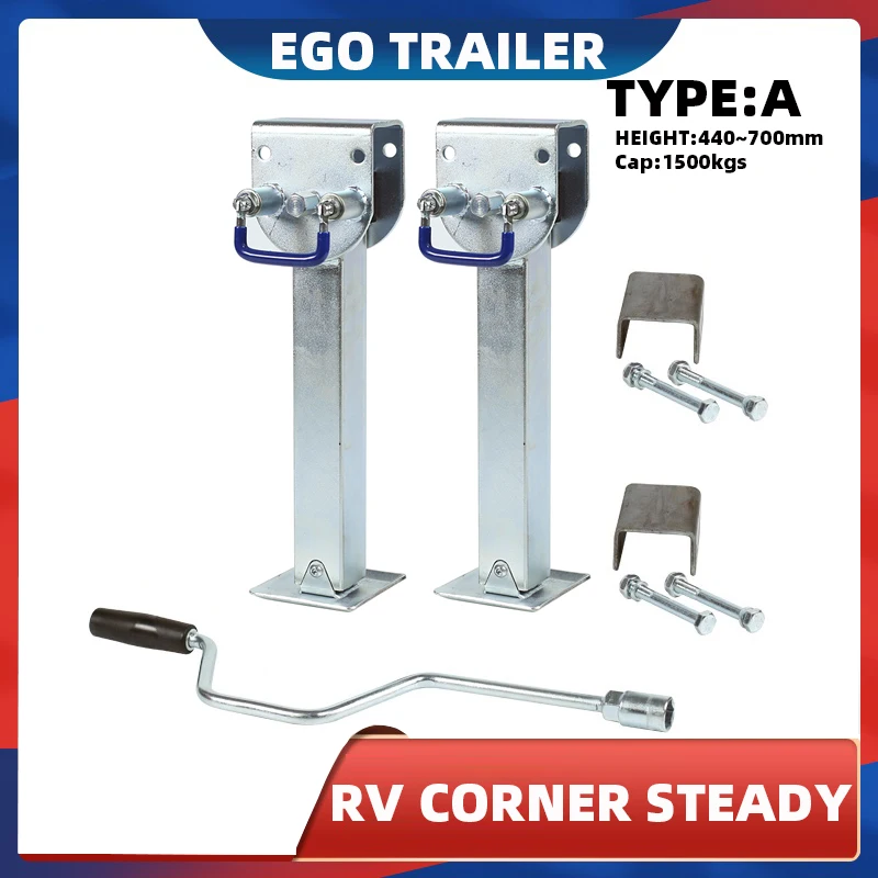 

EGO TRAILER stabilser Legs Drop Down Caravan parking legs Motorhome Camping RV Trailer, prop stands 440~700mm Type A