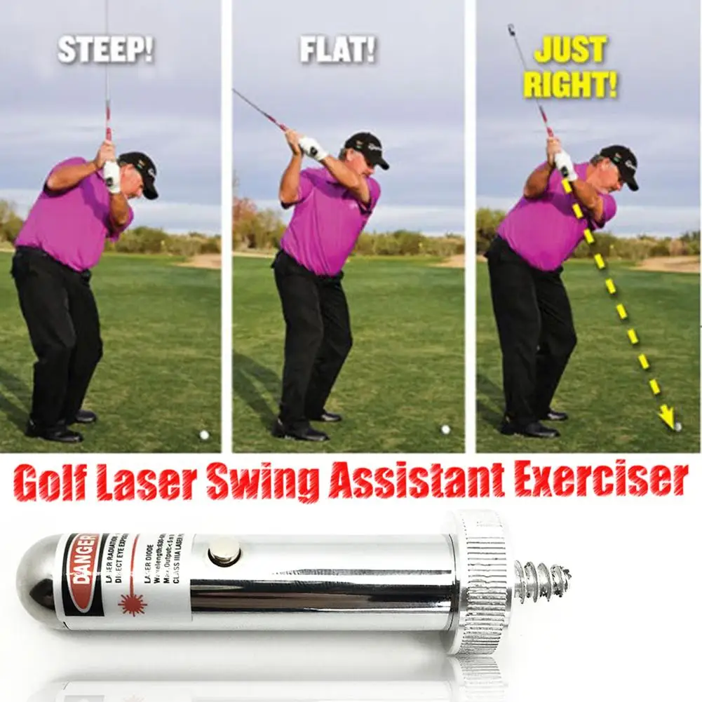 Golf Swing datar Concealer Laser Golf Trainer Swing Flat Golf bantuan latihan Laser Pointer alamat titik