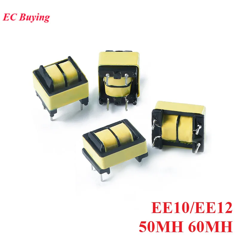 2pcs Common Mode Inductance EE8.3 EE10 EE12 10MH 20MH 30MH 40MH 50MH 60MH 100MH LED Power Filter Inductor Coil Transformer