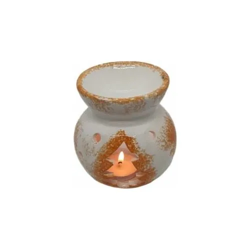 Expert Pine Tree Motif Yellow White Decorative Censer Candle holder