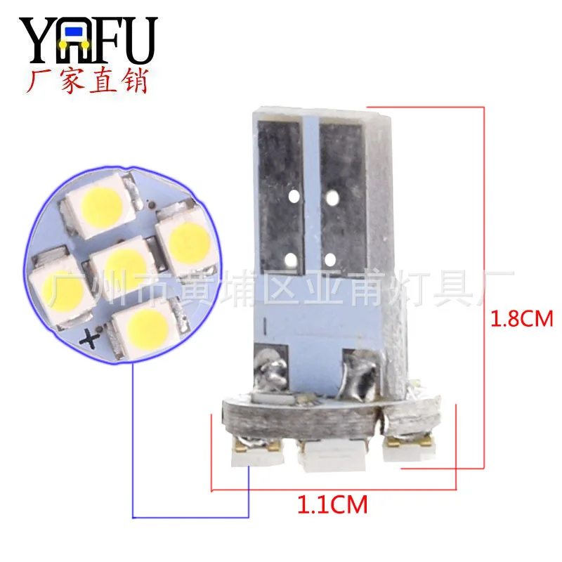 New T10 5smd 2835 automobile LED bulb side lamp / instrument lamp / reading lamp / door lamp clearance sale items