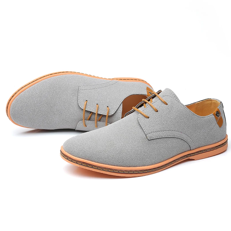 Spring New Brand 2021 Summer Suede Leather Men Shoes Oxford Casual Classic Sneakers For Male Comfortable Footwear Big Size 38-46