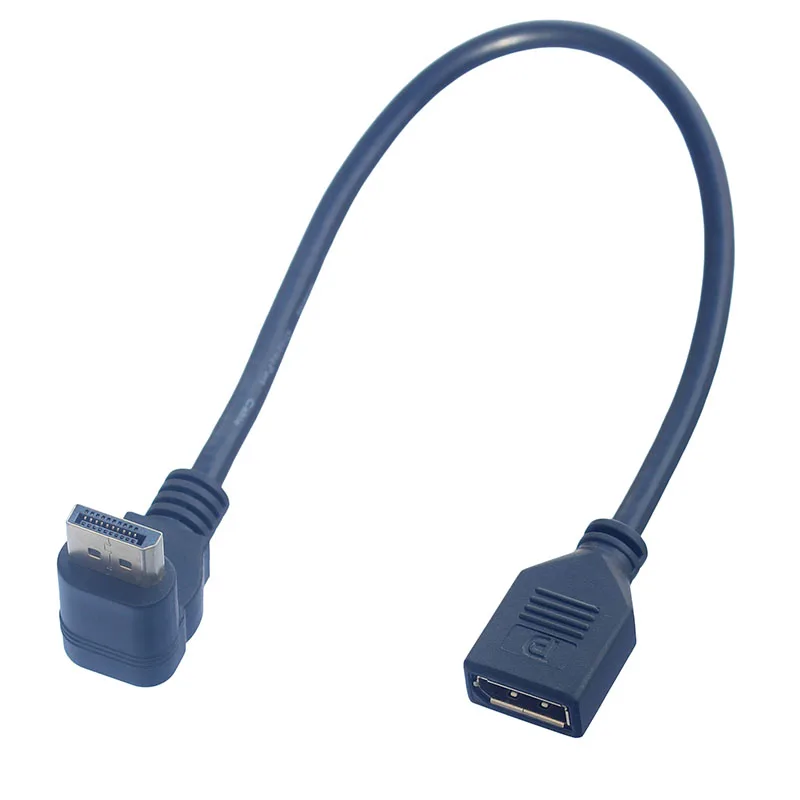 0.3Mtr Up & Down Right Angled DP Male to Female M/F Displayport Adaptor Cable