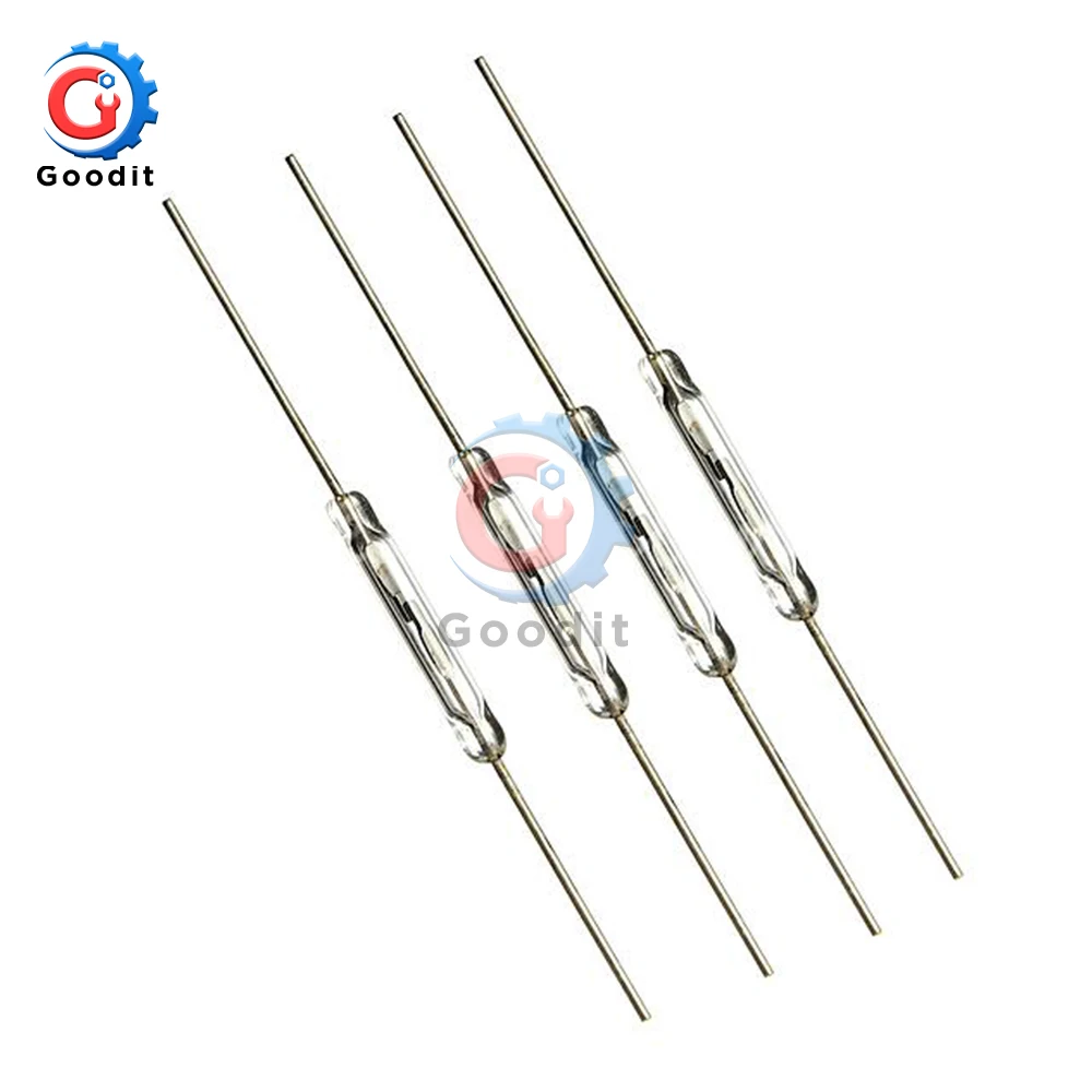 10pcs N/O Reed switch Magnetic Switch 2 * 14mm Normally Open Magnetic Induction switch