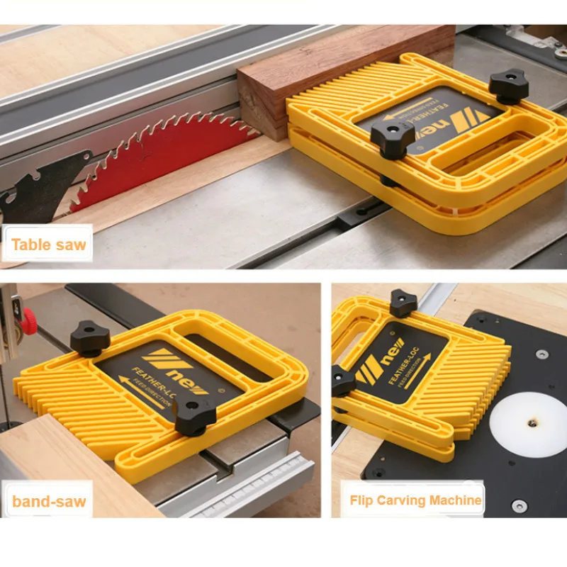 Extended Feather Loc Board Set Multi-purpose Double Featherboards Miter Gauge Slot Woodworking Saw Table DIY Safety Tools