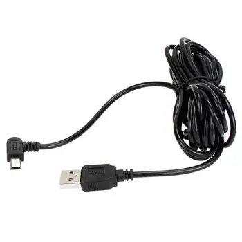 Cavo alimentazione ricarica USB da 3.5M per registratore guida per auto, cavo ricarica angolo retto usb-a da 3.5M A Mini 5 Pin per navigatore GPS