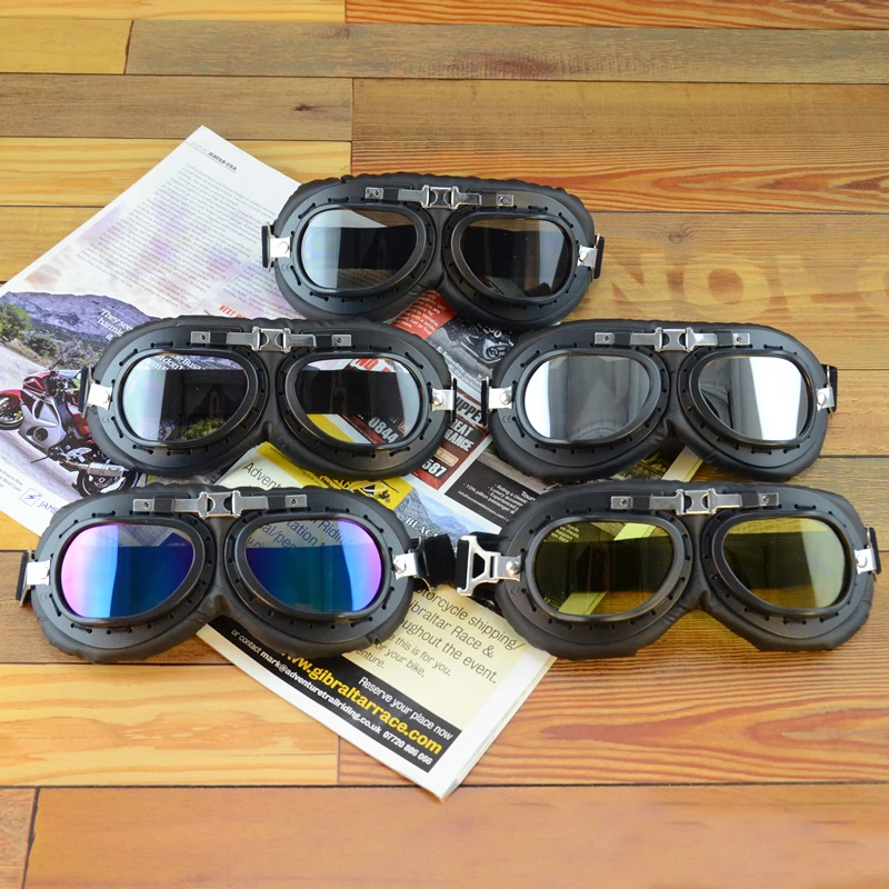 

Ретро мотоциклетные очки, винтажные классические мотоциклетные очки для Harley, винтажные мотоциклетные очки для квадроциклов, скутеров, круизеров, шлемов