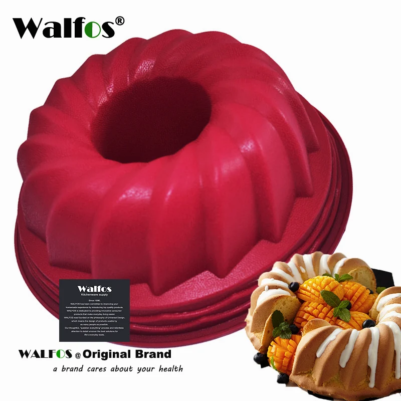 

Walfos Food Grade Silicone Mousse Mould Large Size Silicone Butter Cake Mould Bakeware Cake Pan Bread Pastry Tin Baking Mold