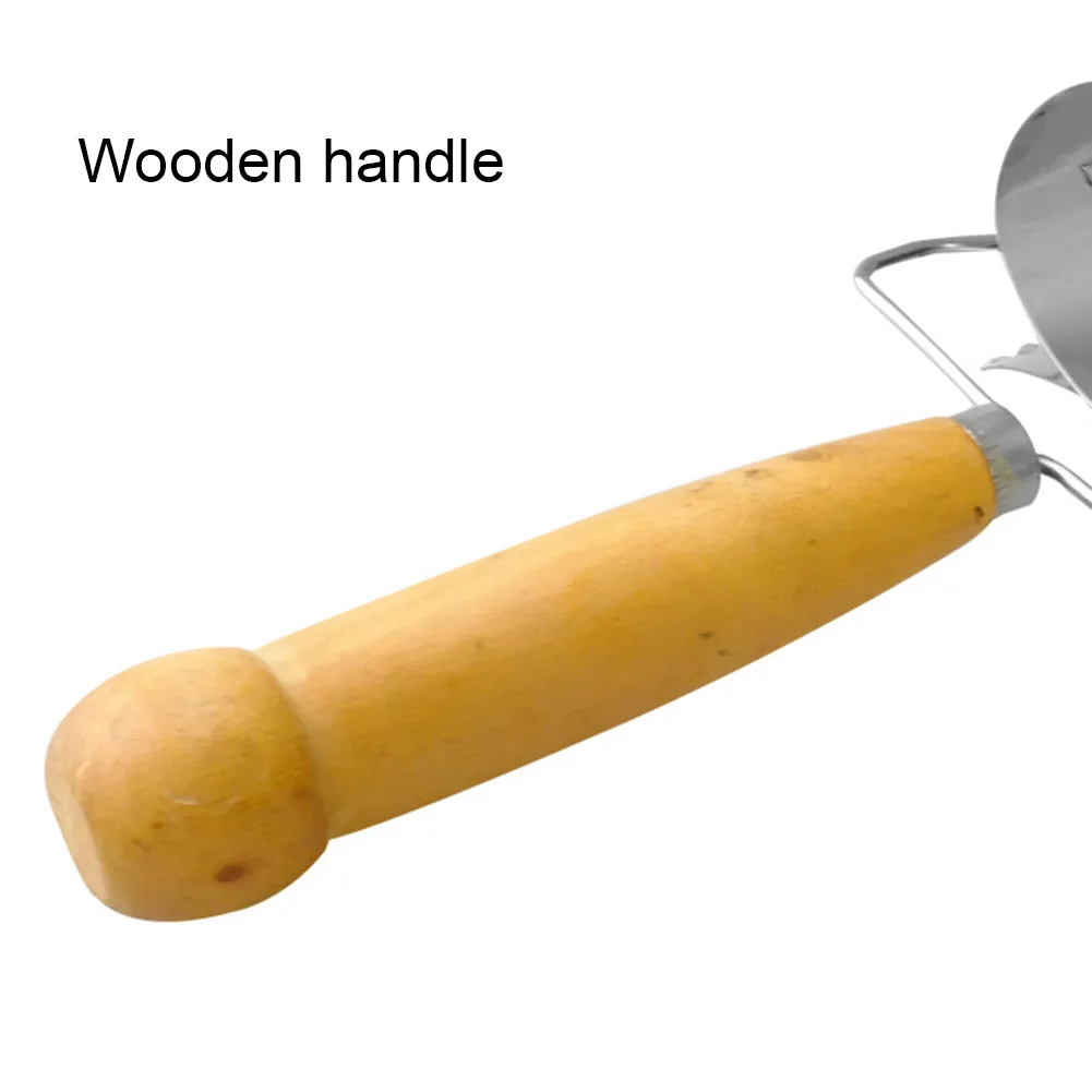 Durable Portable Kitchen Pastry Wrap Stainless Steel Mold Cutting Paste Wooden Handle Dough Ball Kitchen Tools Gadgets 18x7.2cm