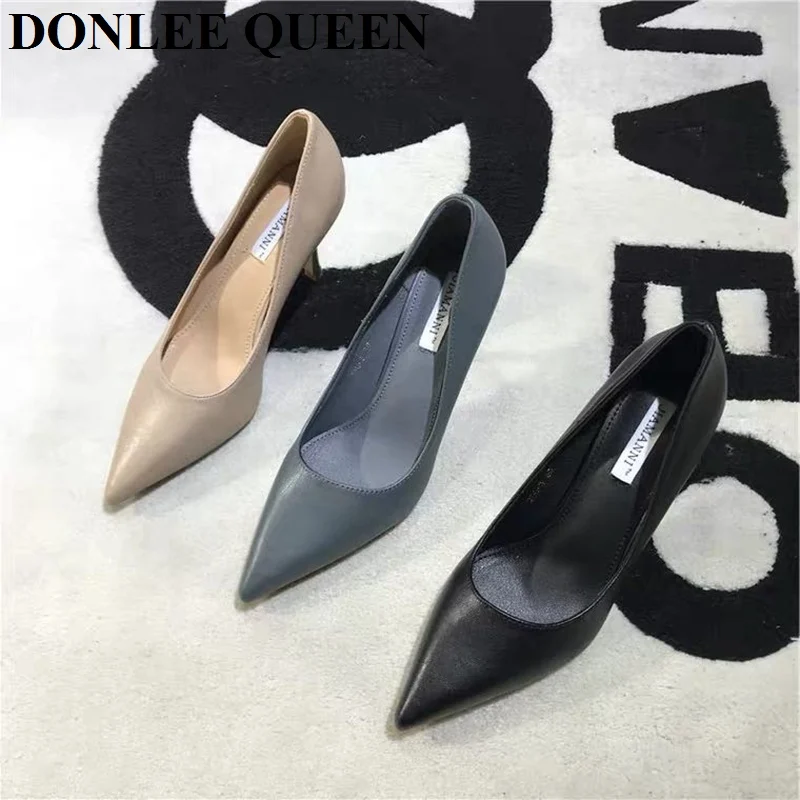 DONLEE QUEEN Female Women Pumps Sexy High Thin Heel Pointed Toe Shallow Shoes For Party Wedding Shoe Lady Pumps zapatos de mujer