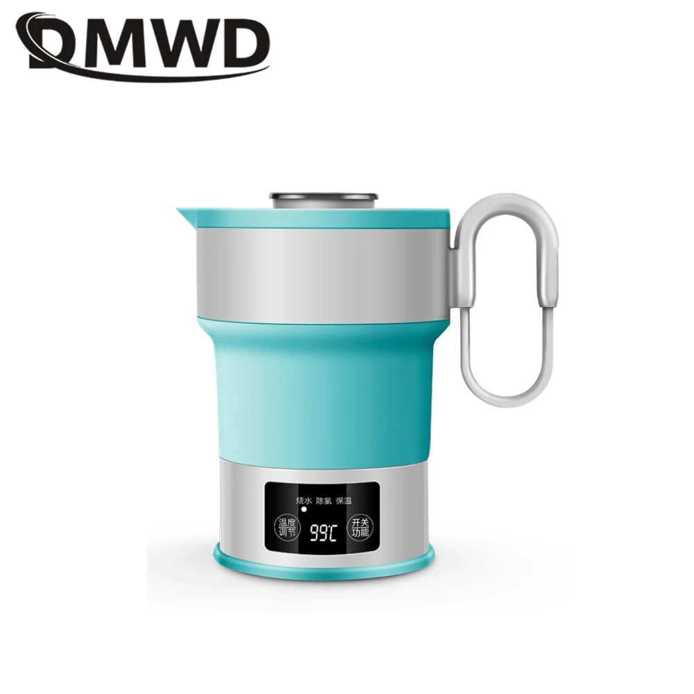 DMWD 0.6L Top Quality Newest Folding Electric Kettle 100V-220V Portable Intelligent Water Heater For Travel Tea Pot Silicone