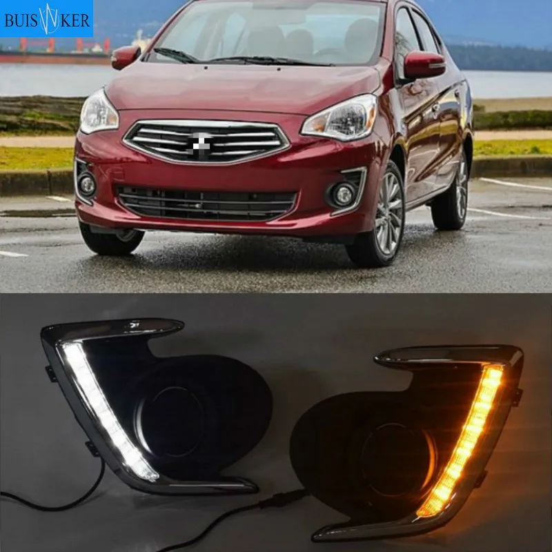 

DRL For Mitsubishi Attrage Mirage G4 2012 2013 2014 2015 2016 2017 LED Daytime Running Light Fog Lamp with Turn Signal