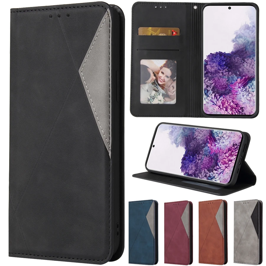 

Wallet Skin Feel Full Frosted Stitching Case For Samsung Galaxy S20 S20Plus S20Ultra S20FE S10/9/S8 Plus A11 A21S A31 A51 A71