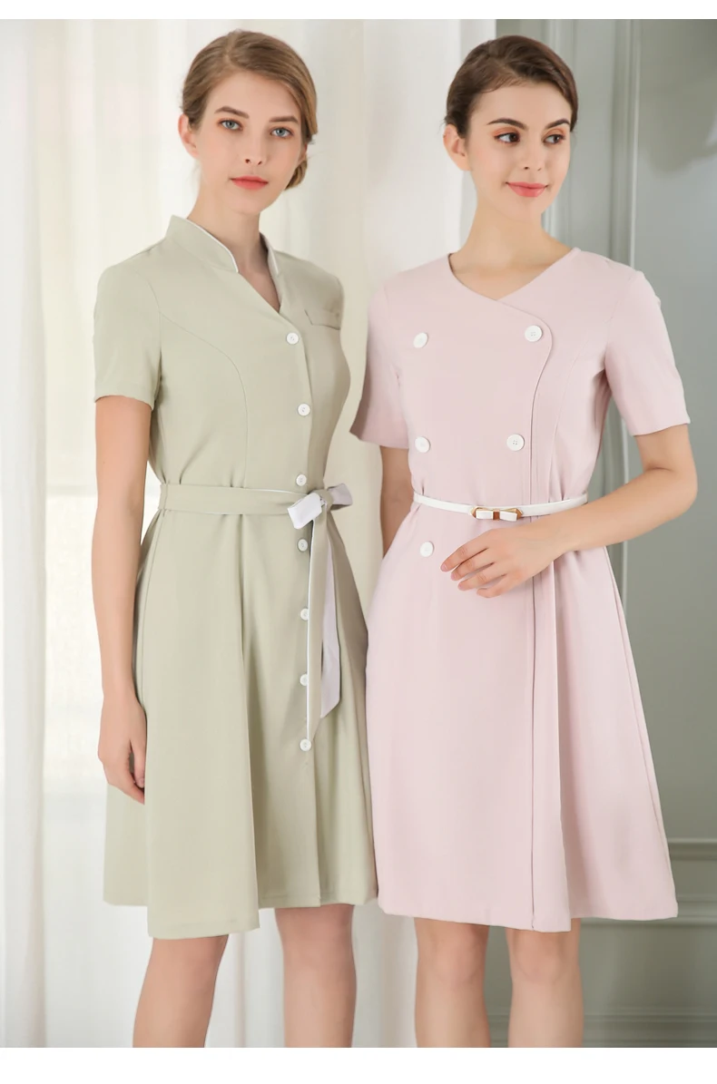 

New Beautician's Work Clothes In Spring And Summer Spa Uniform Set Hotel Waiters Uniform