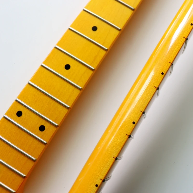 21 22 Bünde Ahorn E-Gitarrenhals Griffbrett Gitarrenteile Saiten Gitarre Musikinstrumente Zubehör – Detail 4