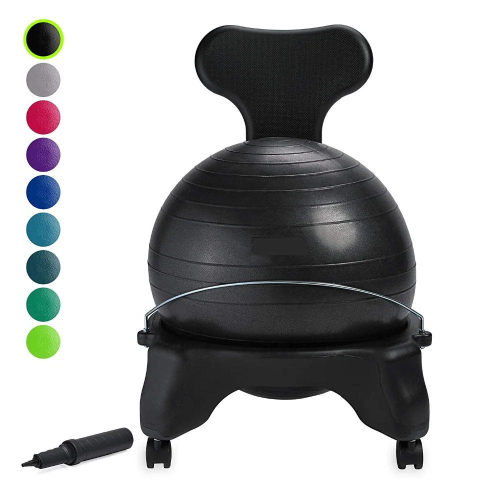 

Balance Ball Chair Exercise Stability Yoga Ball Premium Ergonomic Chair for Home and Office Desk with Air Pump