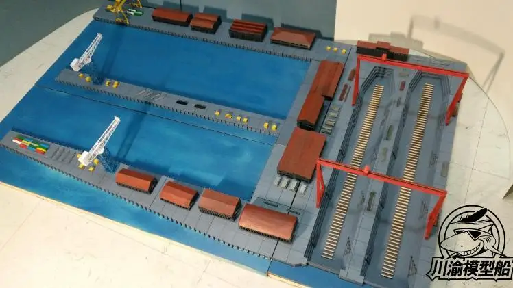 CY CY901 1/700 large aircraft carrier port military port dock building scene