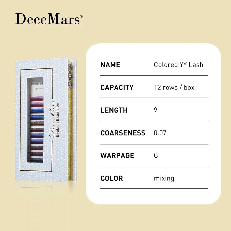 DeceMars Colored YY Eyelash Extension 6 Colors