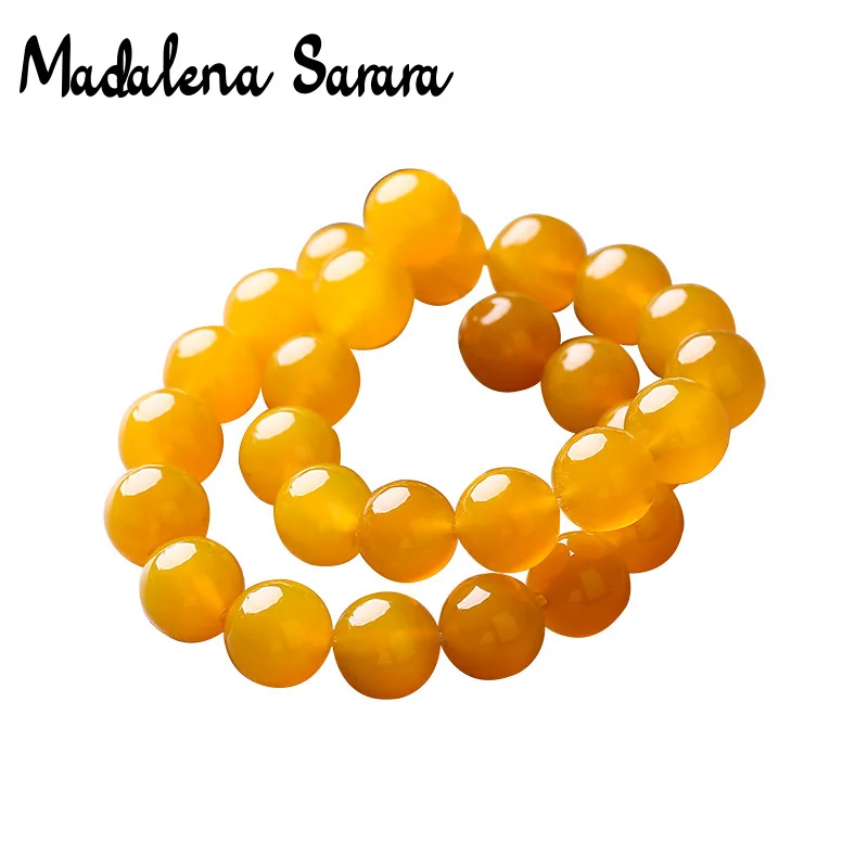 MADALENA SARARA AAAAA 5mm/6mm/7mm/8mm Genuinel Natural Rutile Quartz Beads Strand 18