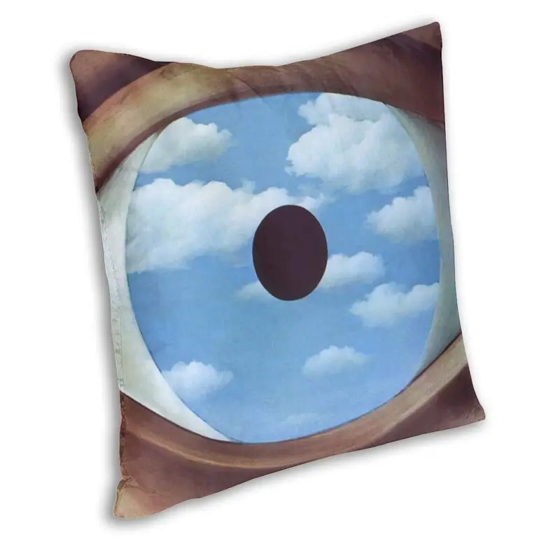 The False Mirror Cushion Covers Sofa Home Decorative Rene Magritte Painting Square Pillow Case 45x45cm