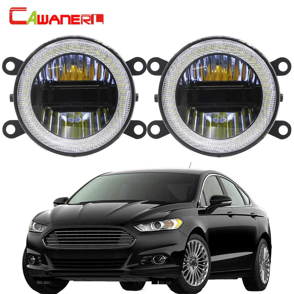 

Cawanerl For Ford Mondeo Fusion 2013 2014 2015 2016 Car Right + Left Fog Light LED DRL Daytime Running Lamp Angel Eye Bulb 12V