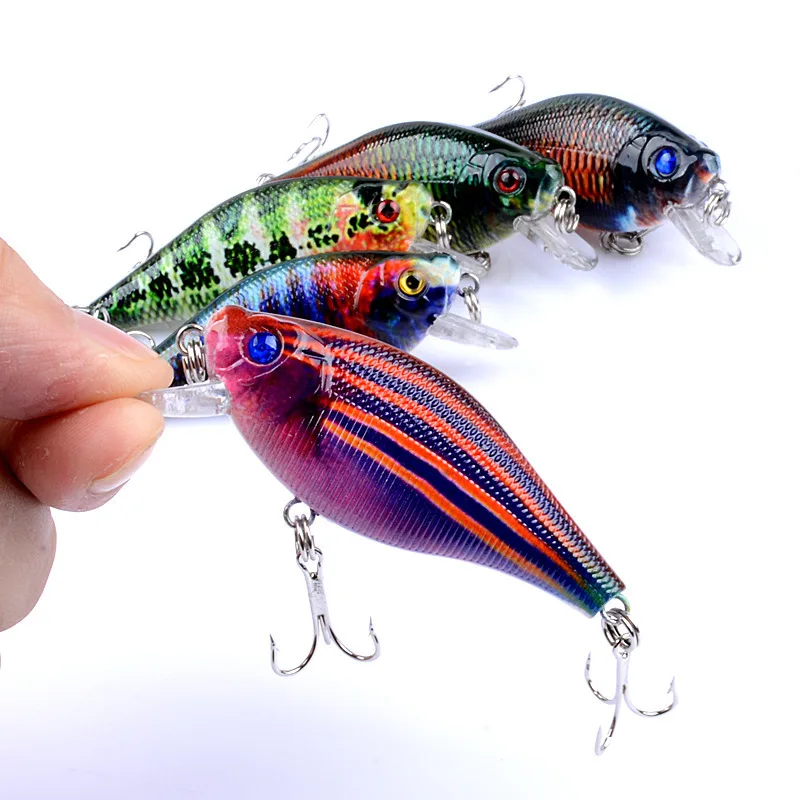 East Rain 6.5cm 8.3g 3pc Painted All Range Bait Freshwater Saltwater Fishing Lure Sinking VIB Artificial Hard Bait