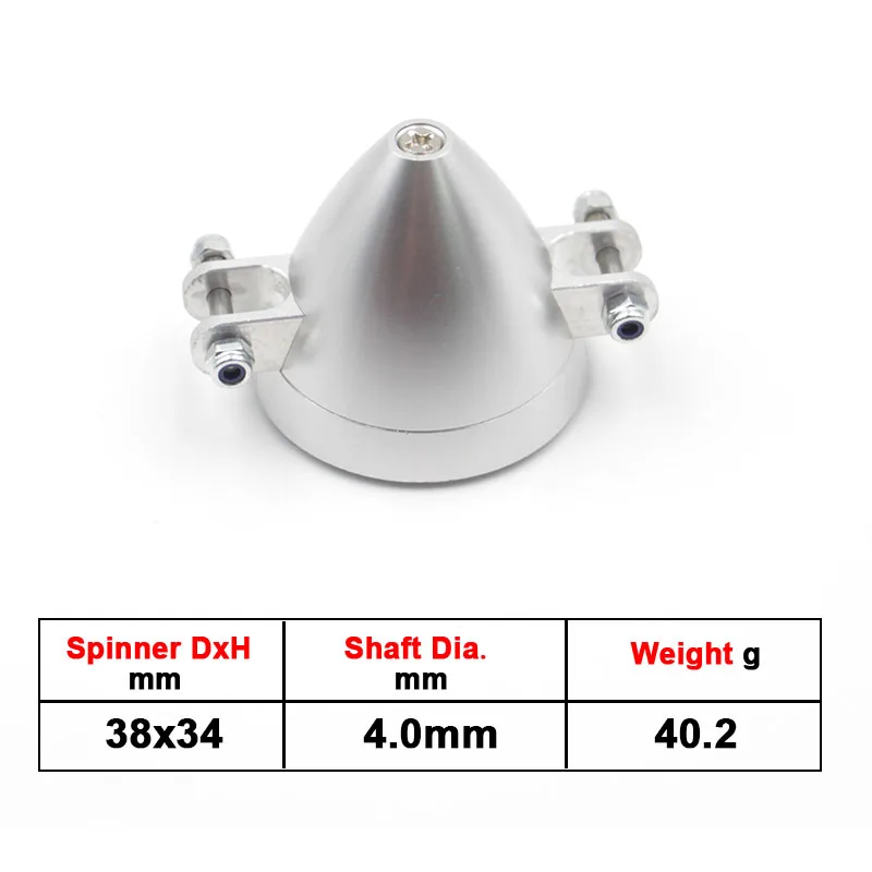 Silber Aluminiumlegierung Klapppropeller Spinner Abdeckung D28 D33 D38 D43 D48mm Wellendurchmesser 3,0/3,17/4,0/5,0 mm für RC Segelflugzeug DIY