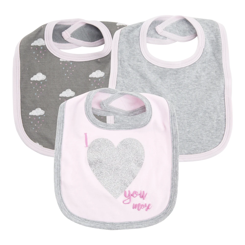 3 Pieces Set Baby Bibs Girl Bandana Water Absorb Bib Burp Cloth Triangle Cotton Baby Scarf Burp Baby Accessories