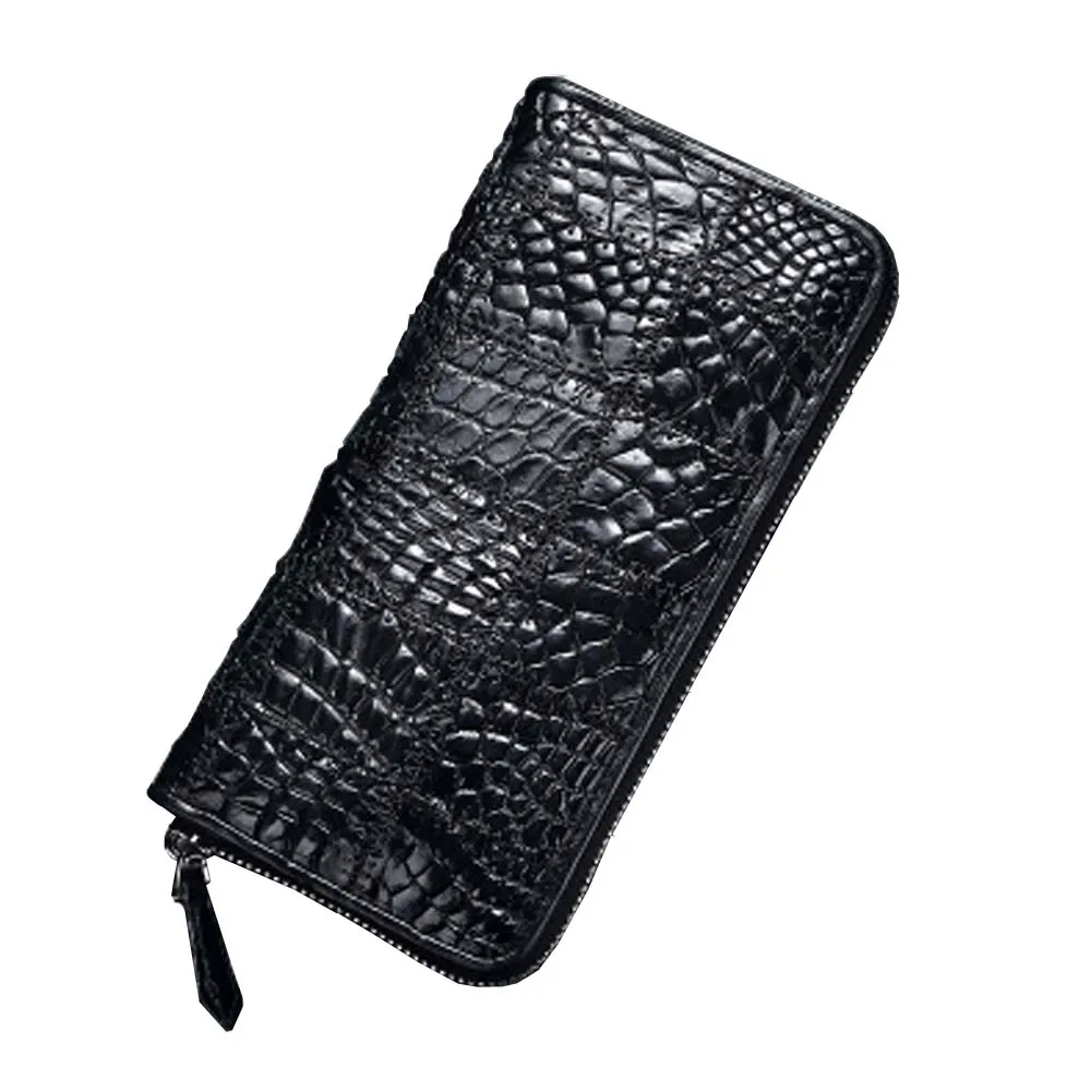 

xingmengda new Thailand crocodile men wallet long zipper wallet handbags male clutch bag