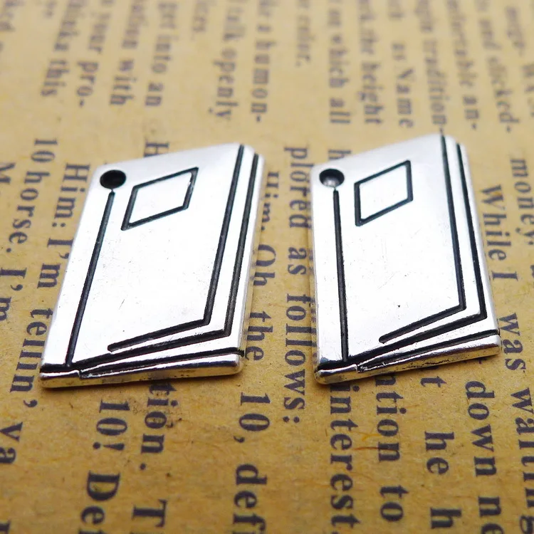 15pcs/Lot 13x18mm Textbook Alloy Charms Antique Silver Color Book Pendants for DIY Jewelry Making Charm