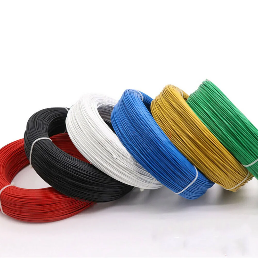 UL1332 multi-strand high temperature PTFE tinned copper wire 12AWG13/14AWG 16AWG18AWG20AW multicolor insulated electronic cable