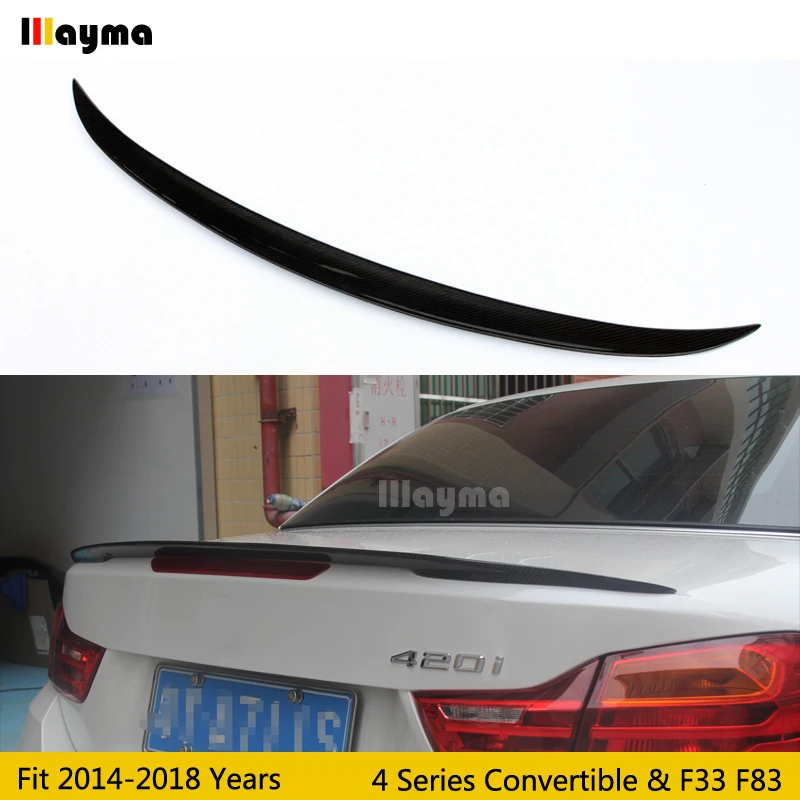 

Per style Carbon Fiber rear trunk spoiler For BMW 4 Series Convertible 420i 428i 430i 2014 - 2018 year F33 F83 Car spoiler Wing