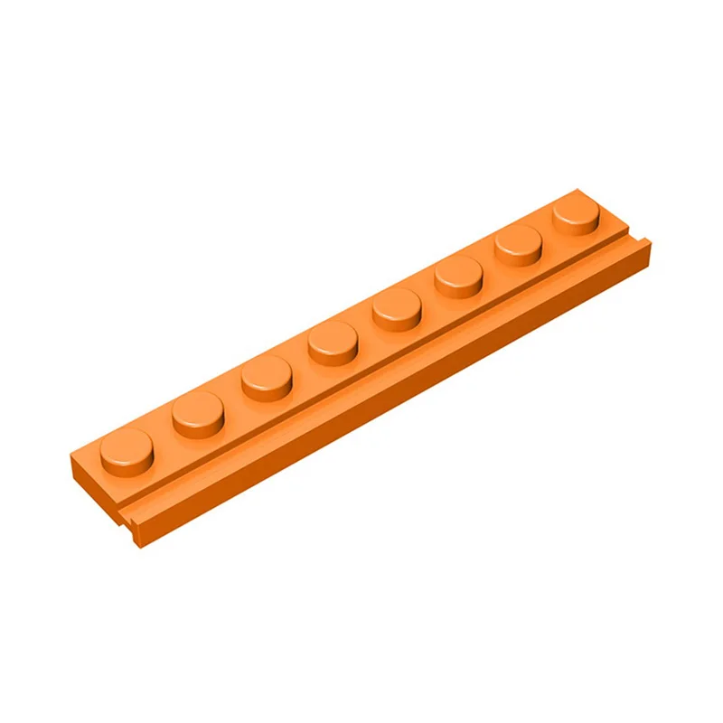 10pcs Compatible MOC Brick Parts 4510 Plate Special 1 x 8 with Door Rail Building Block Particle DIY Kid Puzzle Brain Toy Gift