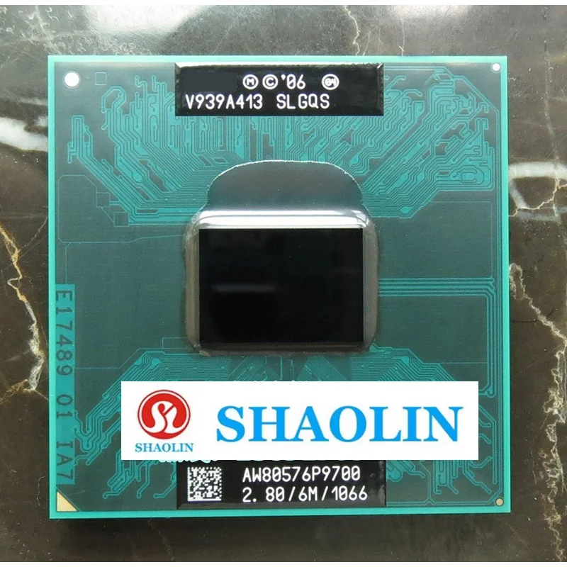 Original SHAOLIN Official Version original Free Shipping P9700 SLGQS 2.8GHz Dual-Core Dual-Thread CPU Processor 6M 25W Socket P