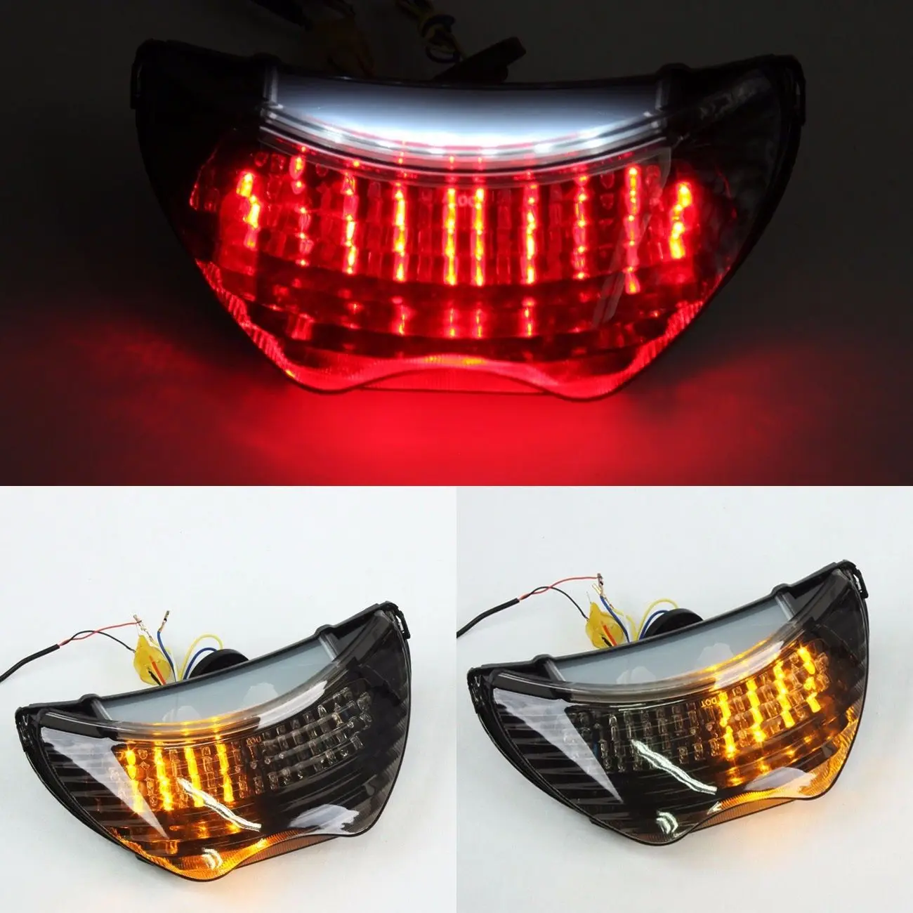 Clear LED Tail Brake Turn Signal Light Fit For Honda CBR600 F4 F4i 1999-2006