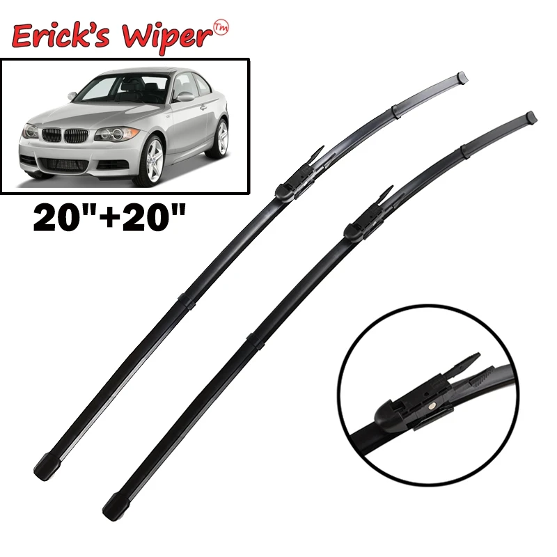 Erick's Wiper Front Wiper Blades For BMW 1 Series E81 E82 E87 E88 2004 - 2011 Windshield Windscreen Window Rain Brushes 20