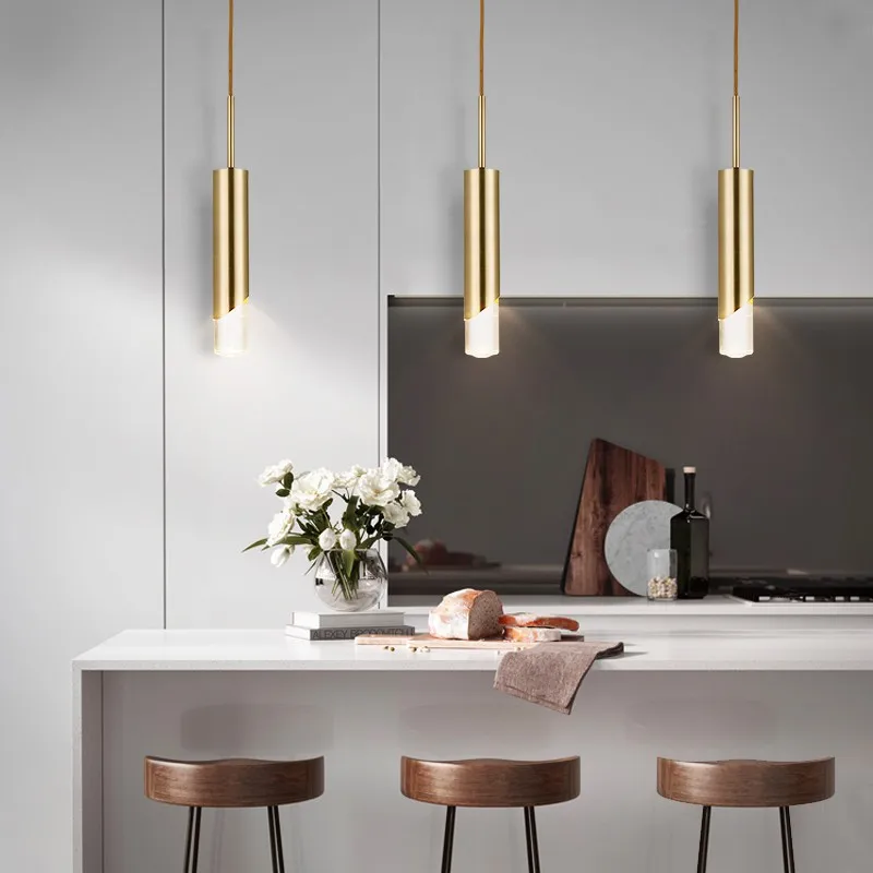 Modern Pendant Light Led Gold Nordic Minimalist Hangling Lighting Living Bedroom Dining Restaurant Bar Bedside Lamp Suspension view 2
