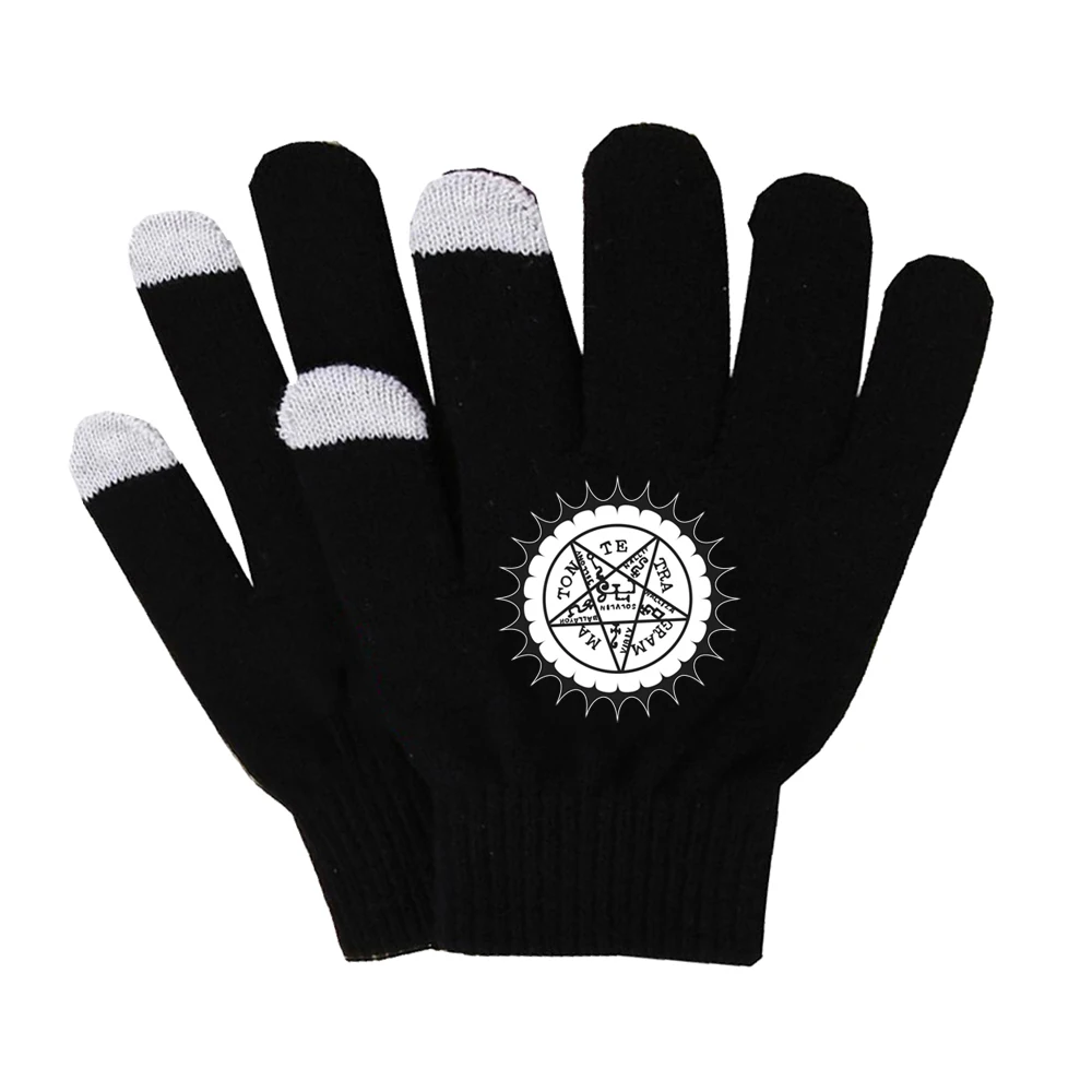 

Anime Black Butler Gloves Warm Stretch Knit Gloves Fingerless Gloves Touch Screen Smart Phone Female Gloves