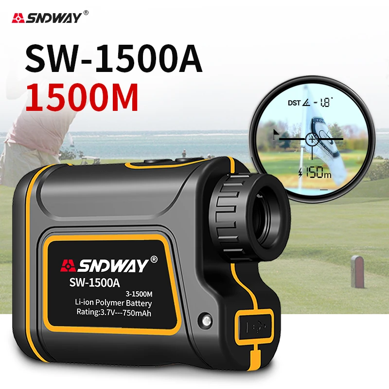 Telescopio telemetro SNDWAY 600M 1000M 1500M misuratore di distanza Laser per caccia monoculare Golf Range Finder misura di nastro