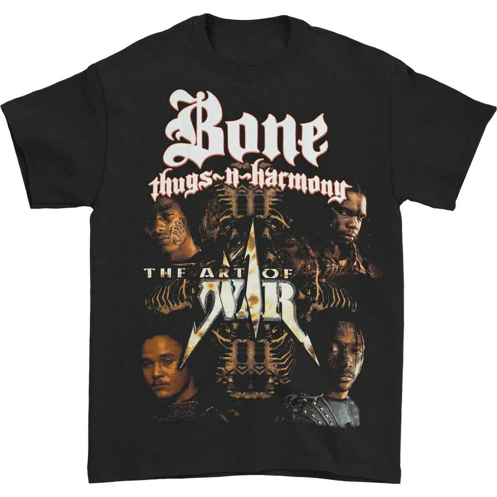 Authentic BONE THUGS N HARMONY Art of War Slim Fit T Shirt Black NEW