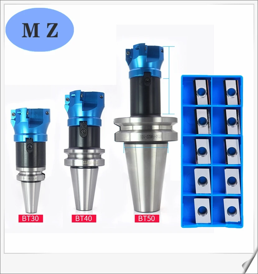 

1set BT30 BT40 FMB22 FMB27 FMB32+ 400R cutter head 50 63mm milling cutter APKT1604 blade BT Series tool holder aluminum process