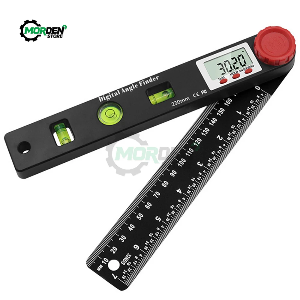 230mm 4in1 Digital Protractor Angle Ruler Spirit Level Universal Ruler Woodworker 360 Degree Angle Protractor Measuring Tools