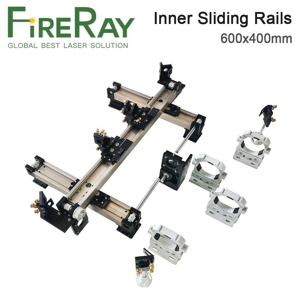 FireRay 6040 Mechanical Parts Set 600*400mm Inner Sliding Rails Spare Parts for DIY 4060 Co2 Laser Engraving Cutting Machine