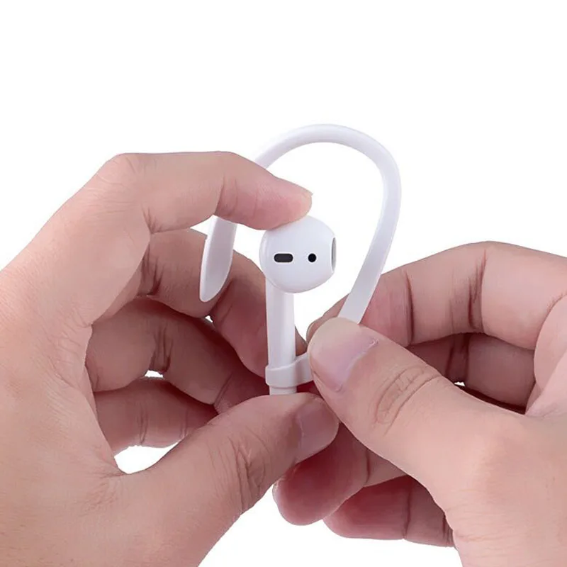 1 pares de moda fones ouvido titular para apple airpods fone ouvido anti perdido gancho da orelha cinta para vagens ar silicone gancho