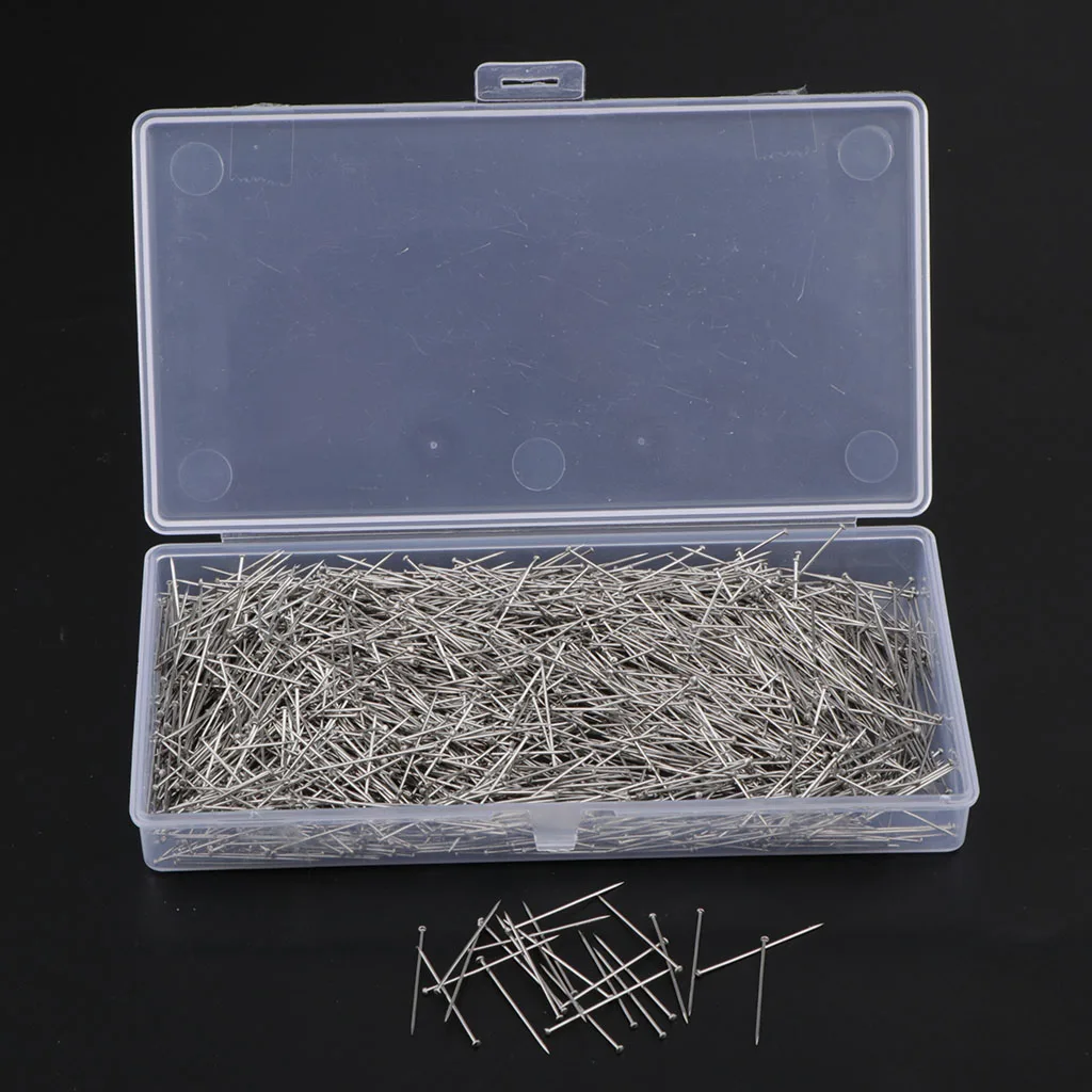 2000-Packs Head Pins Stainless Steel Dressmaker Pins Fine Satin Pin for Jewelry Making, Craft and Sewing 26mm Length