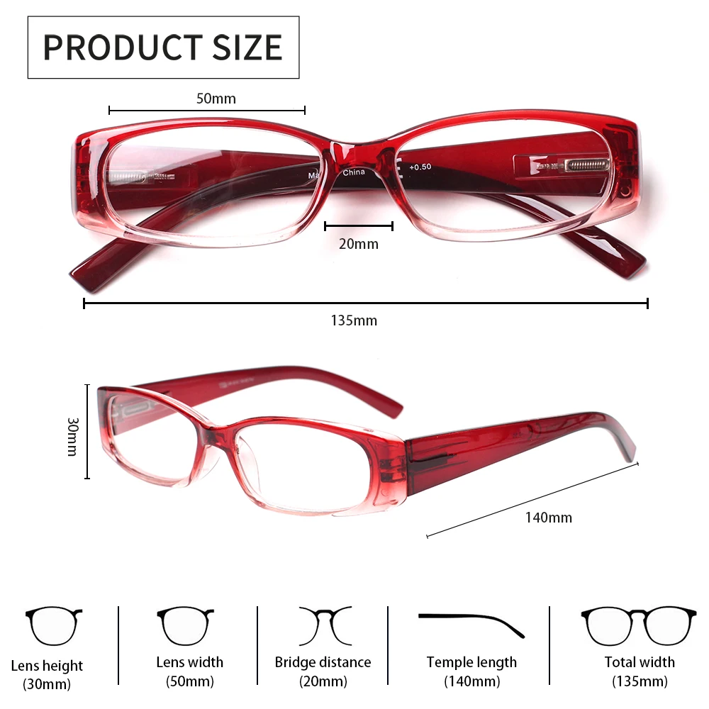 CLASAGA 4 Pack Reading Glasses Men Women Spring Hinges Widened Temples Comfortable HD Computer Reader Eyeglasses Diopter+0~+6.0